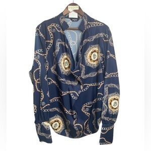 CHICME LB initial golden chain print // 2XL-3XL